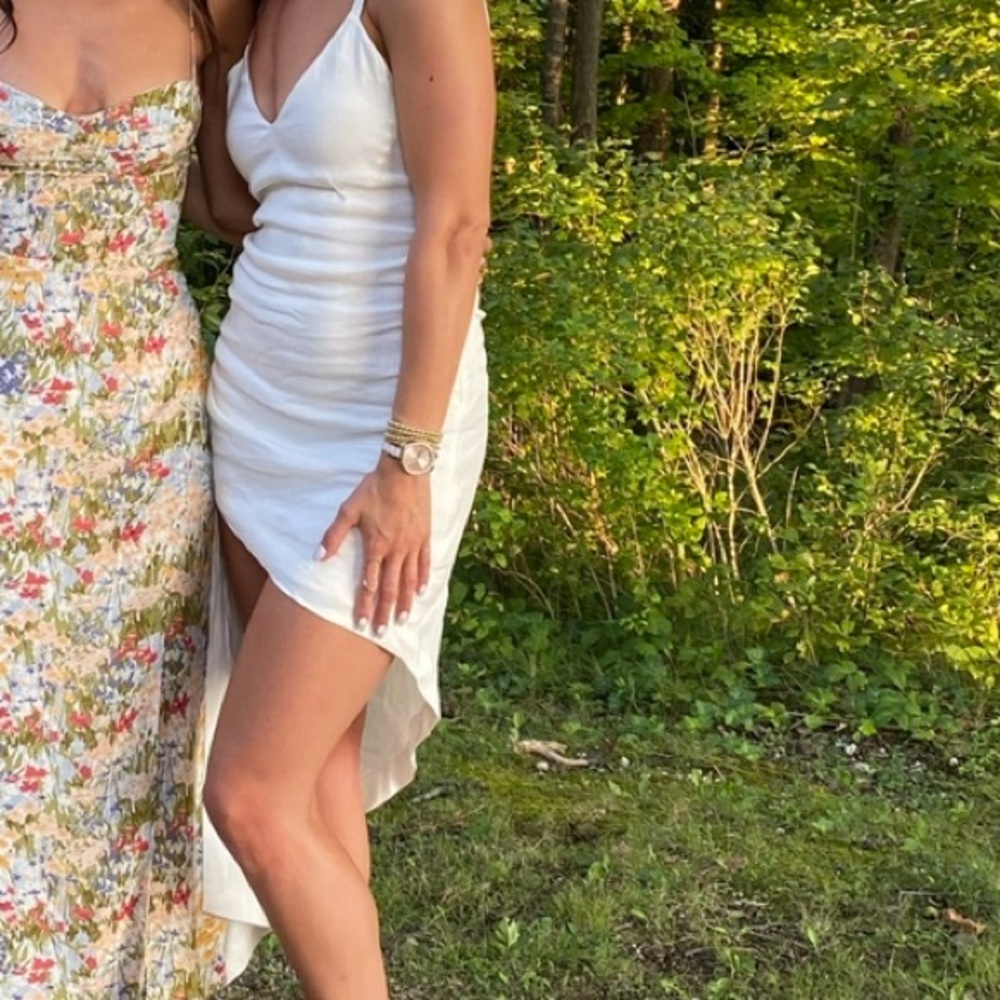 Zara Cream Asymmetrical Dress